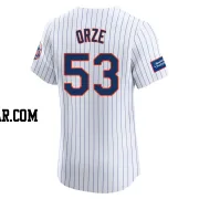 Eric Orze Men's New York Mets White Elite Home Patch Jersey