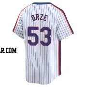 Eric Orze Men's New York Mets White Limited Cooperstown Collection Jersey