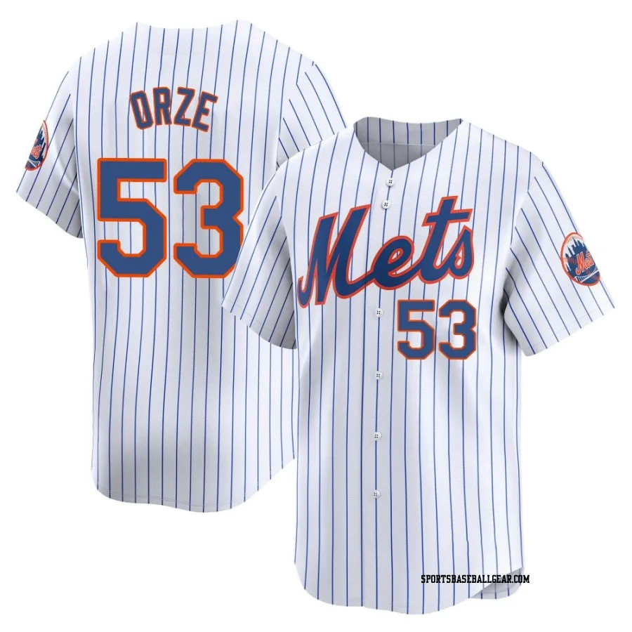 Eric Orze Men's New York Mets White Limited Home Jersey