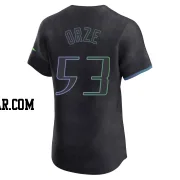 Eric Orze Men's Tampa Bay Rays Charcoal Elite 2024 City Connect Jersey