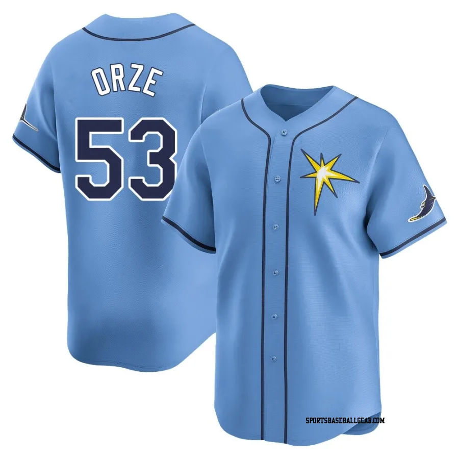 Eric Orze Men's Tampa Bay Rays Light Blue Limited Alternate Jersey