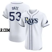 Eric Orze Men's Tampa Bay Rays White Elite Home Jersey