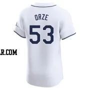 Eric Orze Men's Tampa Bay Rays White Elite Home Jersey