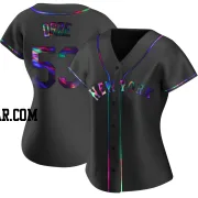 Eric Orze Women's New York Mets Black Holographic Replica Alternate Jersey