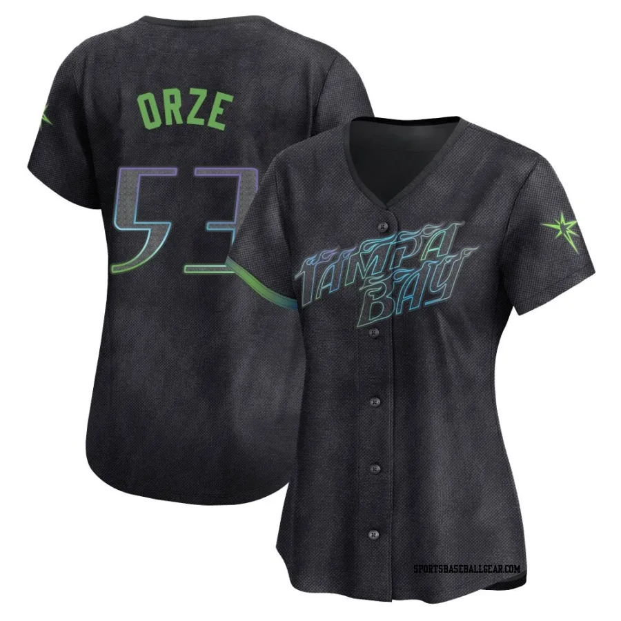 Eric Orze Women's Tampa Bay Rays Charcoal Limited 2024 City Connect Jersey