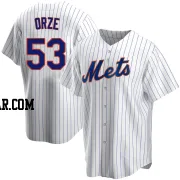 Eric Orze Youth New York Mets White Replica Home Jersey