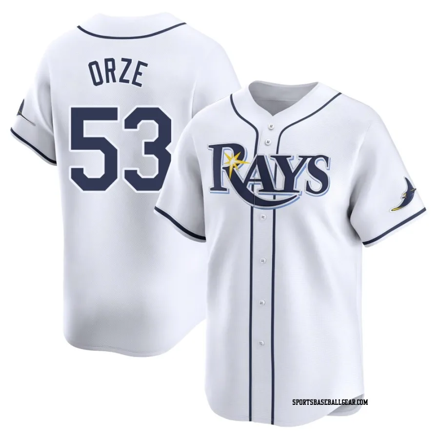 Eric Orze Youth Tampa Bay Rays White Limited Home Jersey