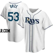 Eric Orze Youth Tampa Bay Rays White Replica Home Jersey