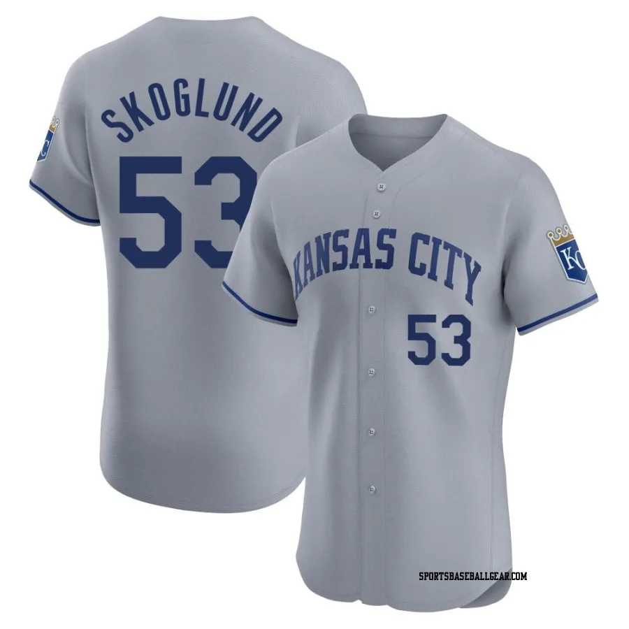 Eric Skoglund Men's Kansas City Royals Gray Elite Road Jersey