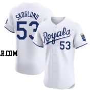 Eric Skoglund Men's Kansas City Royals White Elite Home Jersey