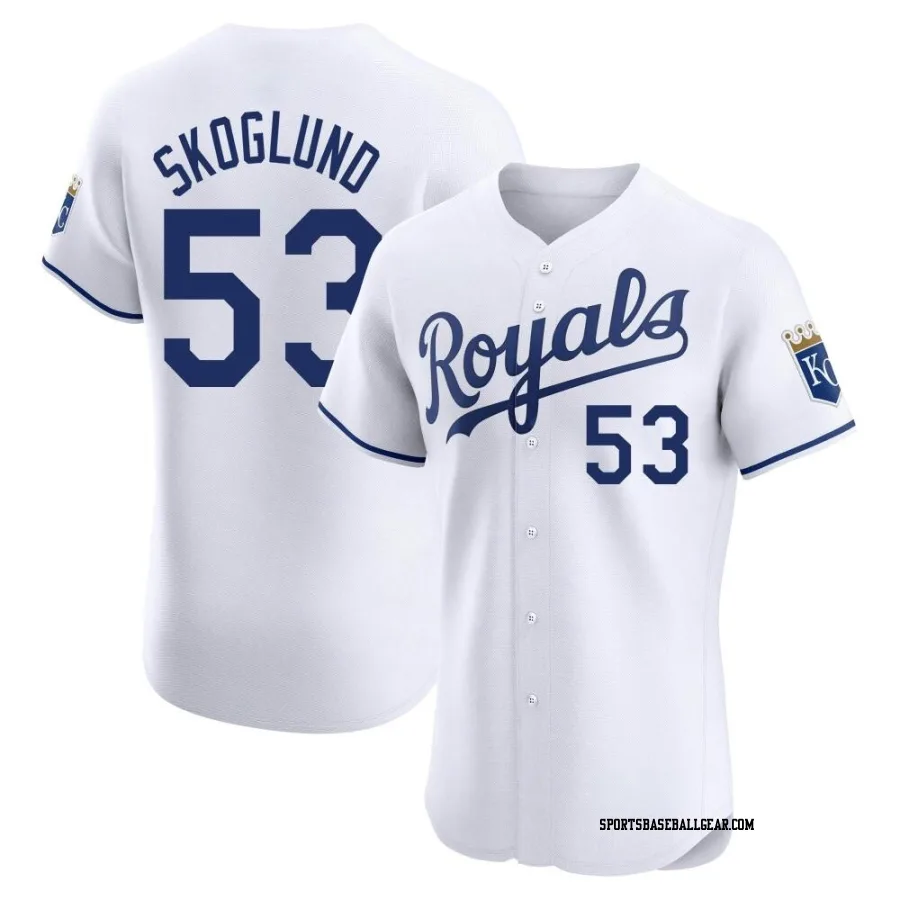 Eric Skoglund Men's Kansas City Royals White Elite Home Jersey