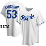 Eric Skoglund Men's Kansas City Royals White Replica Home Jersey