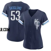 Eric Skoglund Women's Kansas City Royals Navy Authentic 2022 City Connect Jersey