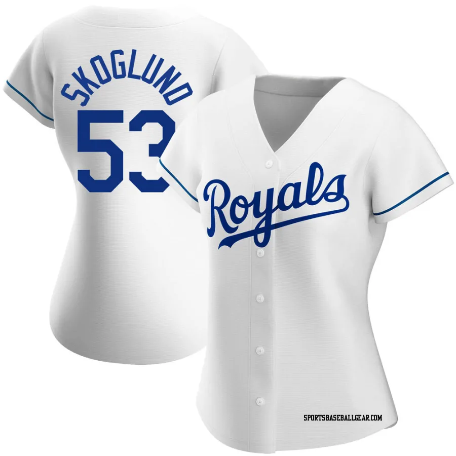 Eric Skoglund Women's Kansas City Royals White Authentic Home Jersey