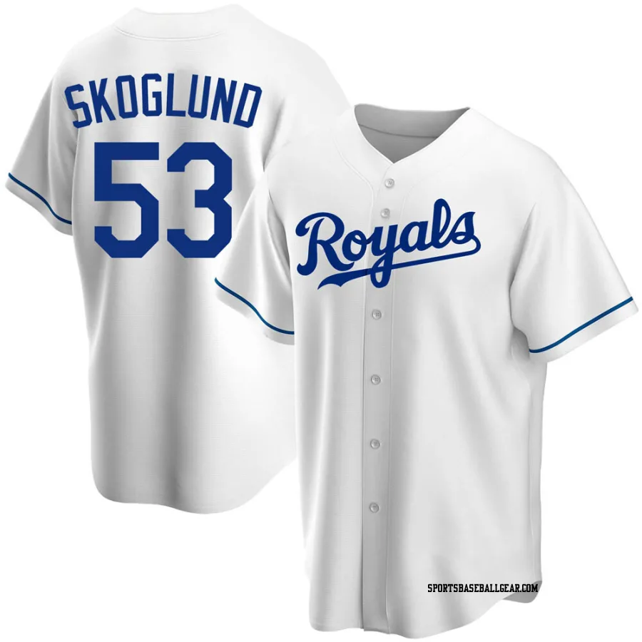 Eric Skoglund Youth Kansas City Royals White Replica Home Jersey