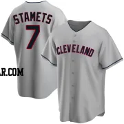 Eric Stamets Men's Cleveland Guardians Gray Replica Road Jersey