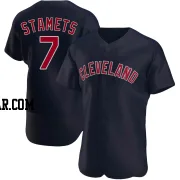 Eric Stamets Men's Cleveland Guardians Navy Authentic Alternate Jersey