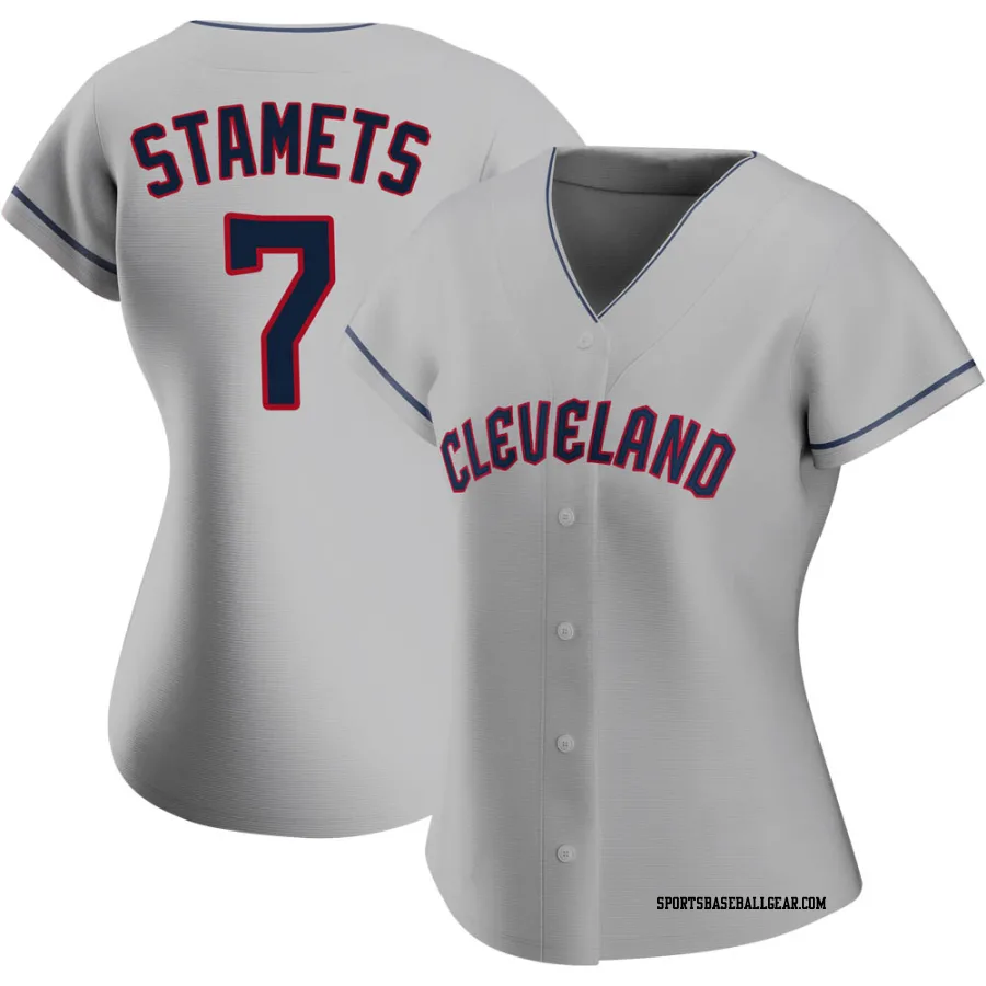 Eric Stamets Women's Cleveland Guardians Gray Authentic Road Jersey