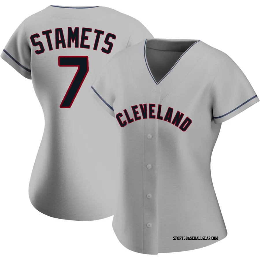 Eric Stamets Women's Cleveland Guardians Gray Replica Road Jersey