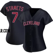 Eric Stamets Women's Cleveland Guardians Navy Authentic Alternate Jersey