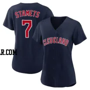 Eric Stamets Women's Cleveland Guardians Navy Replica Alternate Jersey