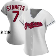 Eric Stamets Women's Cleveland Guardians White Replica Home Jersey