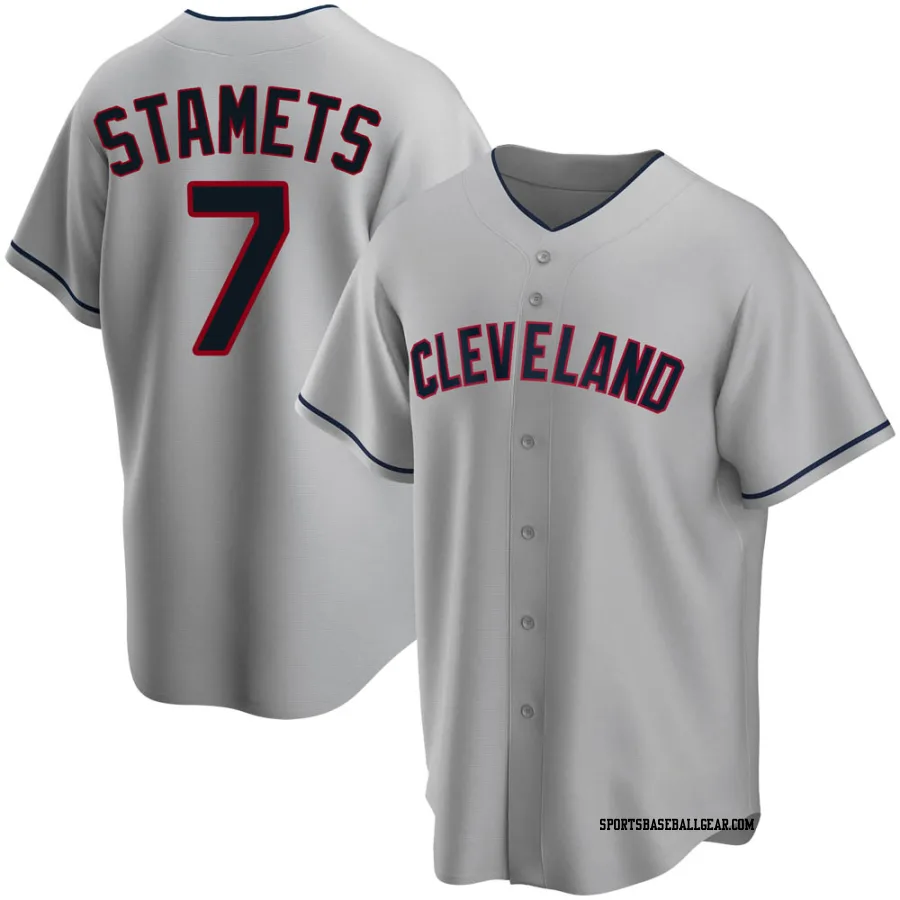 Eric Stamets Youth Cleveland Guardians Gray Replica Road Jersey