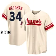 Eric Wagaman Men's Los Angeles Angels Cream Replica 2022 City Connect Jersey