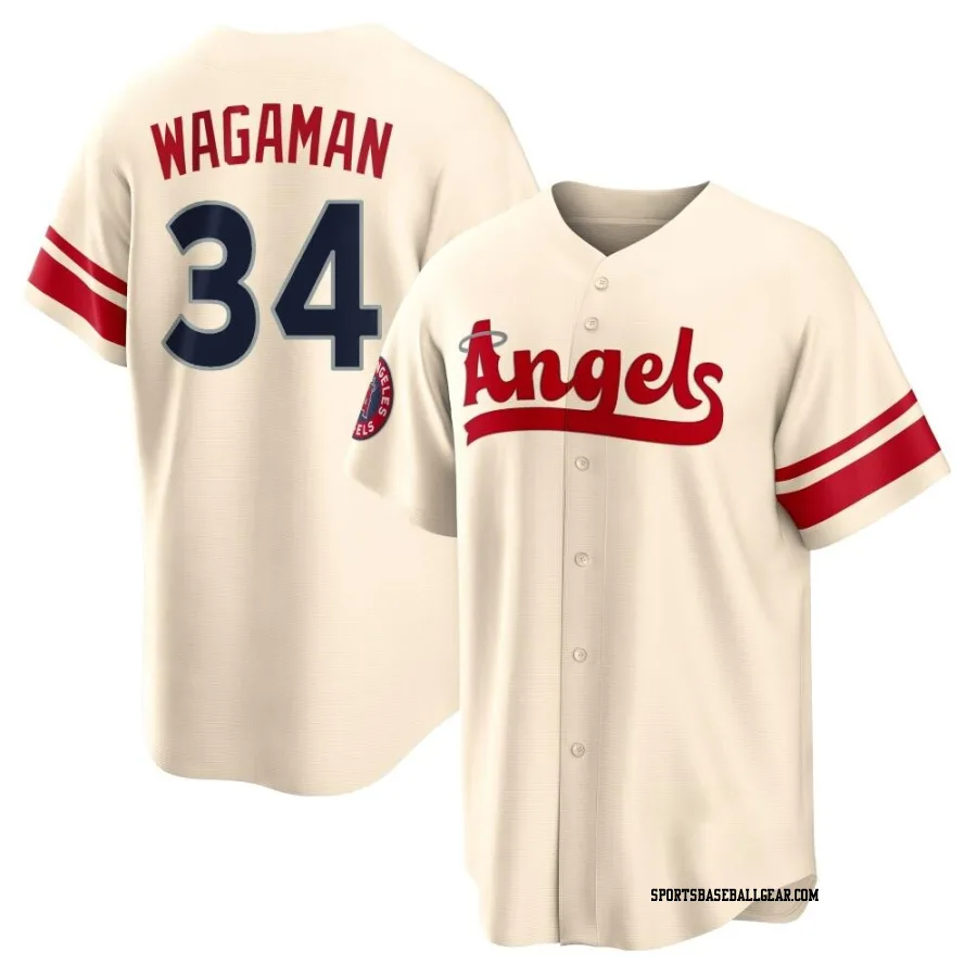 Eric Wagaman Men's Los Angeles Angels Cream Replica 2022 City Connect Jersey