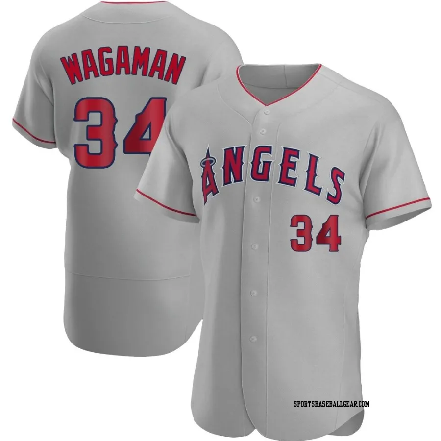 Eric Wagaman Men's Los Angeles Angels Gray Authentic Road Jersey