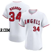 Eric Wagaman Men's Los Angeles Angels White Elite Home Jersey