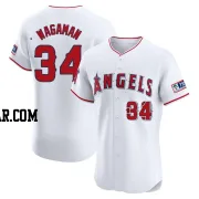 Eric Wagaman Men's Los Angeles Angels White Elite Home Patch Jersey