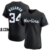 Eric Wagaman Men's Miami Marlins Black Elite Alternate Vapor Premier Jersey