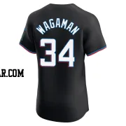 Eric Wagaman Men's Miami Marlins Black Elite Alternate Vapor Premier Jersey