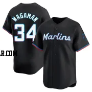 Eric Wagaman Men's Miami Marlins Black Limited Alternate Jersey