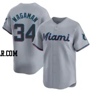 Eric Wagaman Men's Miami Marlins Gray Limited Road Jersey