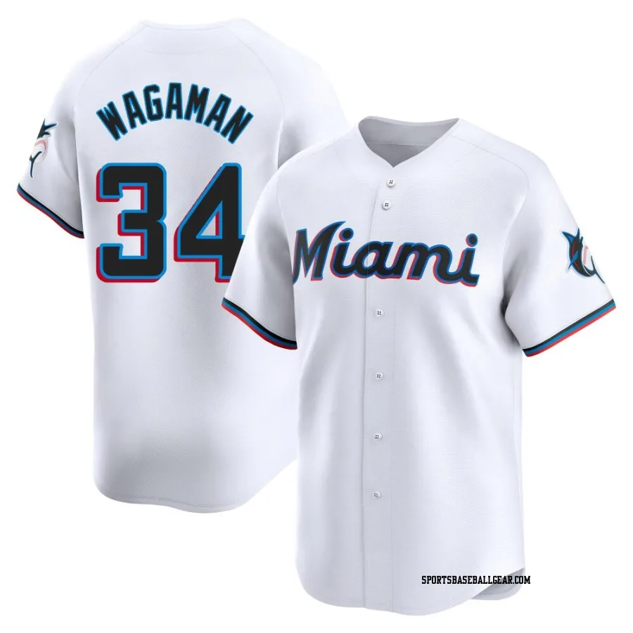 Eric Wagaman Men's Miami Marlins White Limited Home Jersey