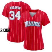 Eric Wagaman Women's Miami Marlins Red Authentic 2021 City Connect Jersey