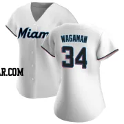 Eric Wagaman Women's Miami Marlins White Authentic Home Jersey