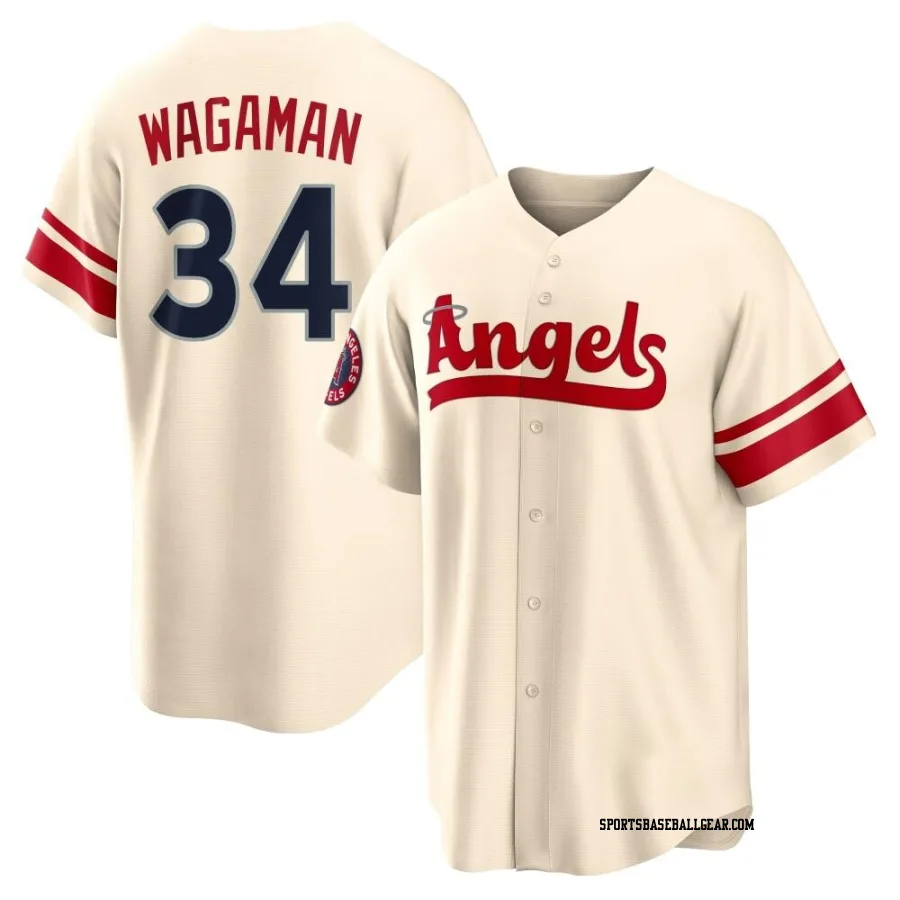 Eric Wagaman Youth Los Angeles Angels Cream Replica 2022 City Connect Jersey