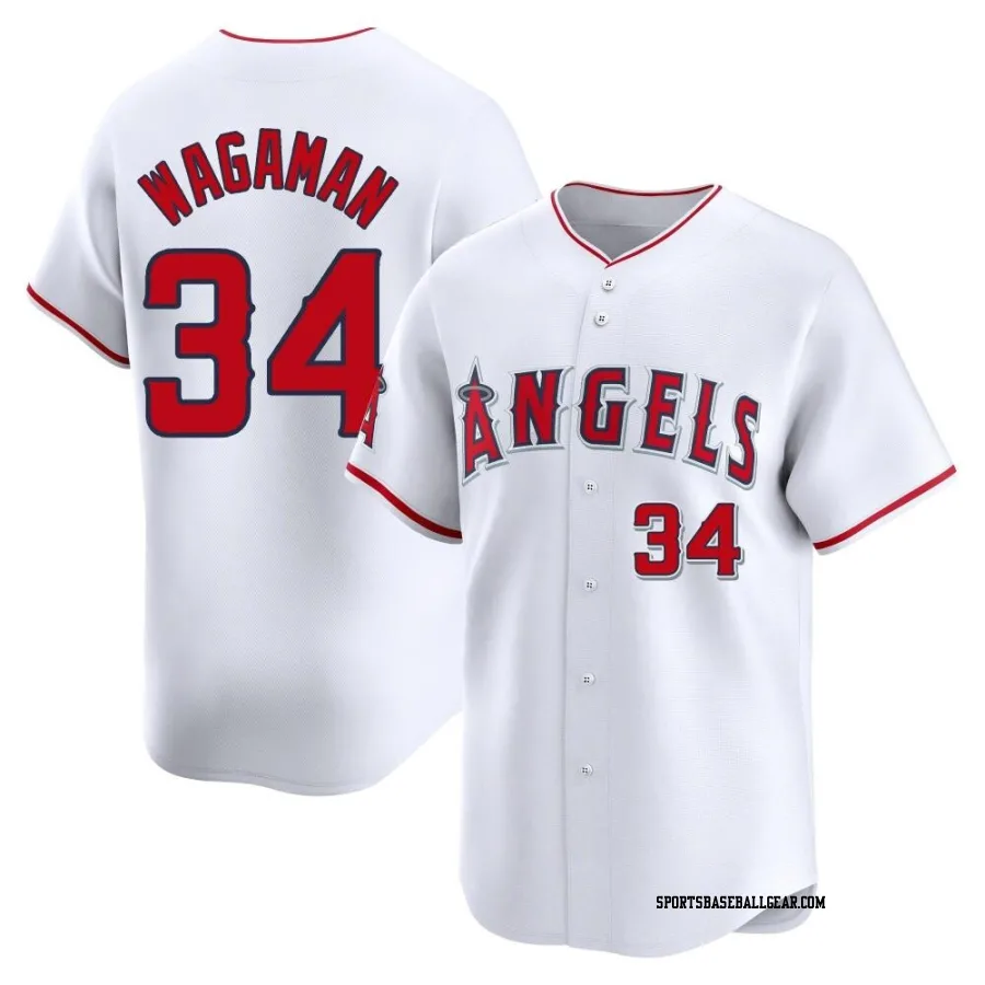 Eric Wagaman Youth Los Angeles Angels White Limited Home Jersey