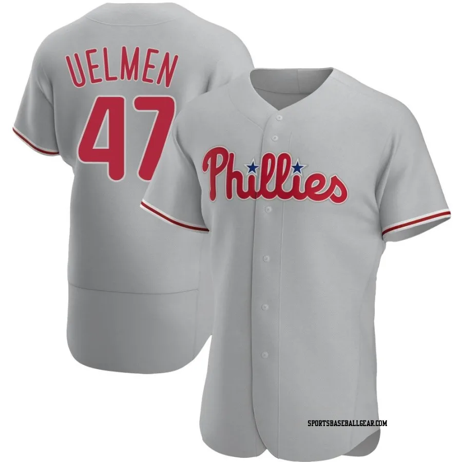 Erich Uelmen Men's Philadelphia Phillies Gray Authentic Road Jersey