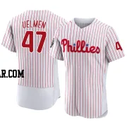 Erich Uelmen Men's Philadelphia Phillies White Authentic 2022 World Series Home Jersey