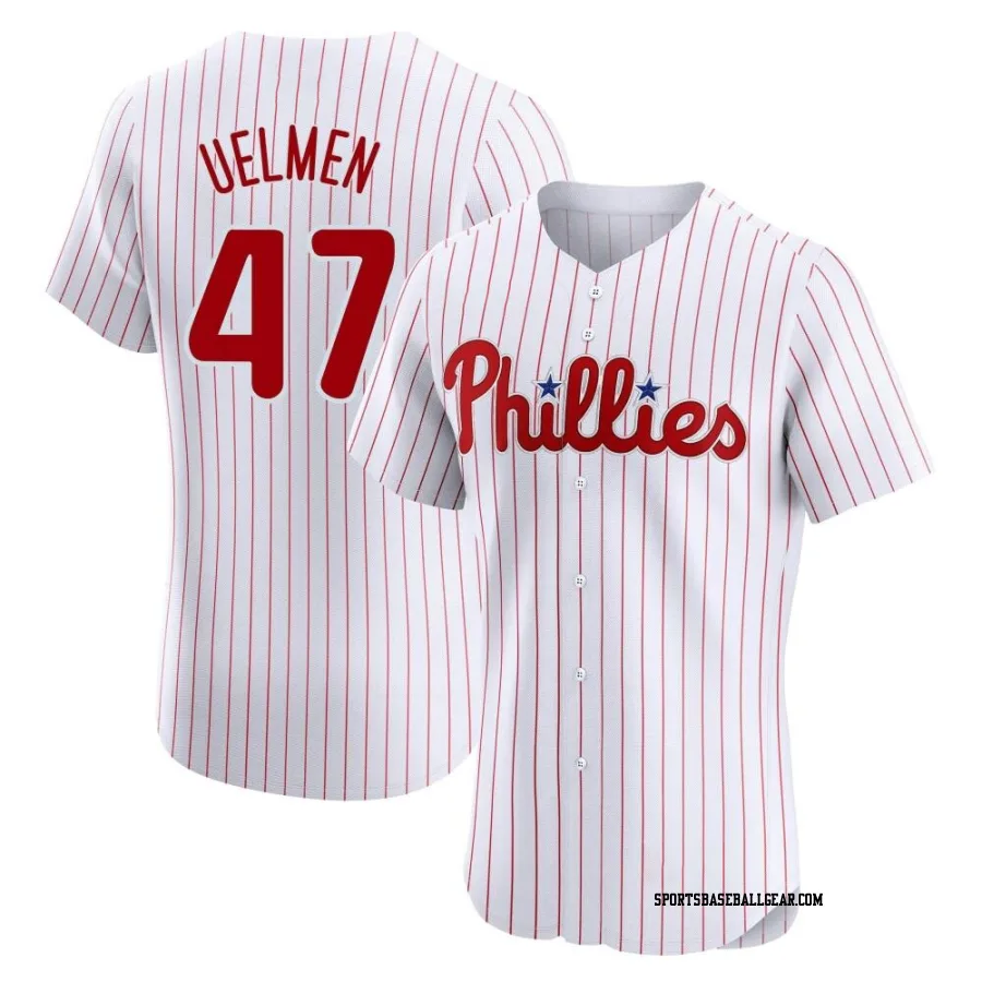 Erich Uelmen Men's Philadelphia Phillies White Elite Home Jersey