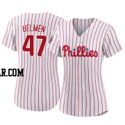 Erich Uelmen Women's Philadelphia Phillies White Authentic 2022 World Series Home Jersey