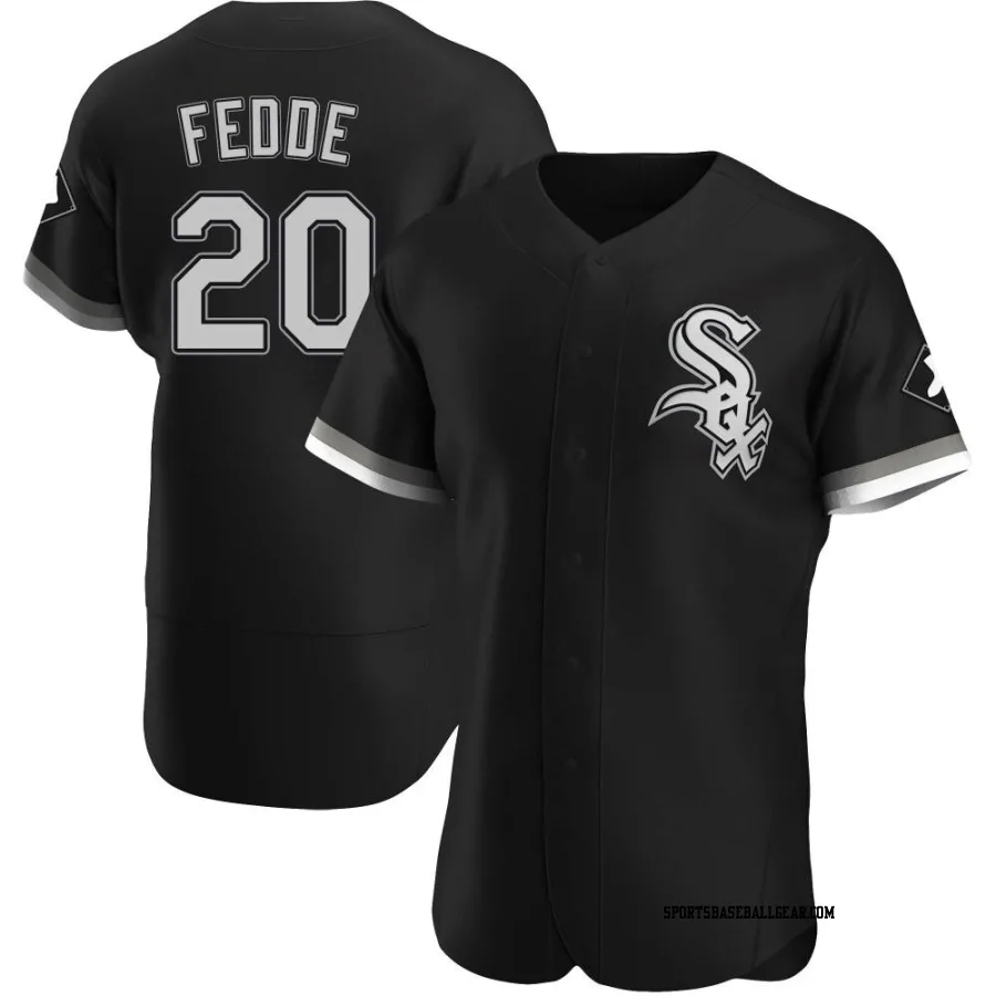 Erick Fedde Men's Chicago White Sox Black Authentic Alternate Jersey