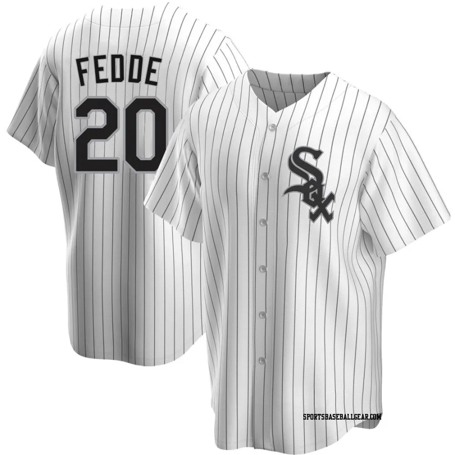 Erick Fedde Men's Chicago White Sox White Replica Home Jersey