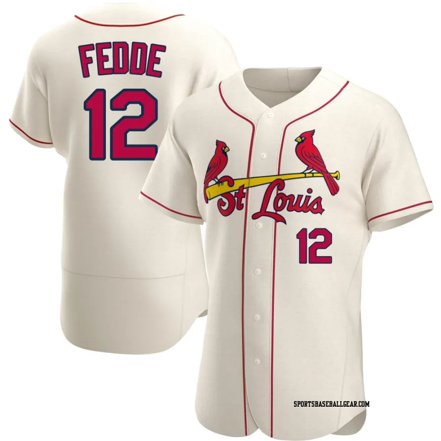 Erick Fedde Men's St. Louis Cardinals Cream Authentic Alternate Jersey