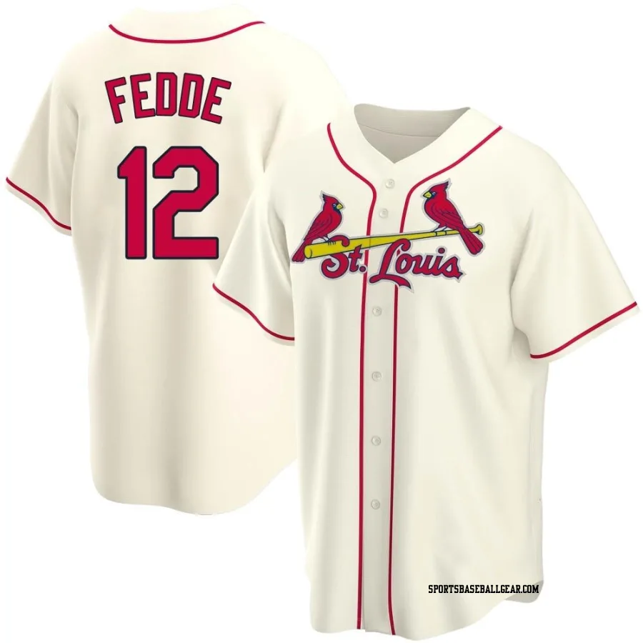 Erick Fedde Men's St. Louis Cardinals Cream Replica Alternate Jersey