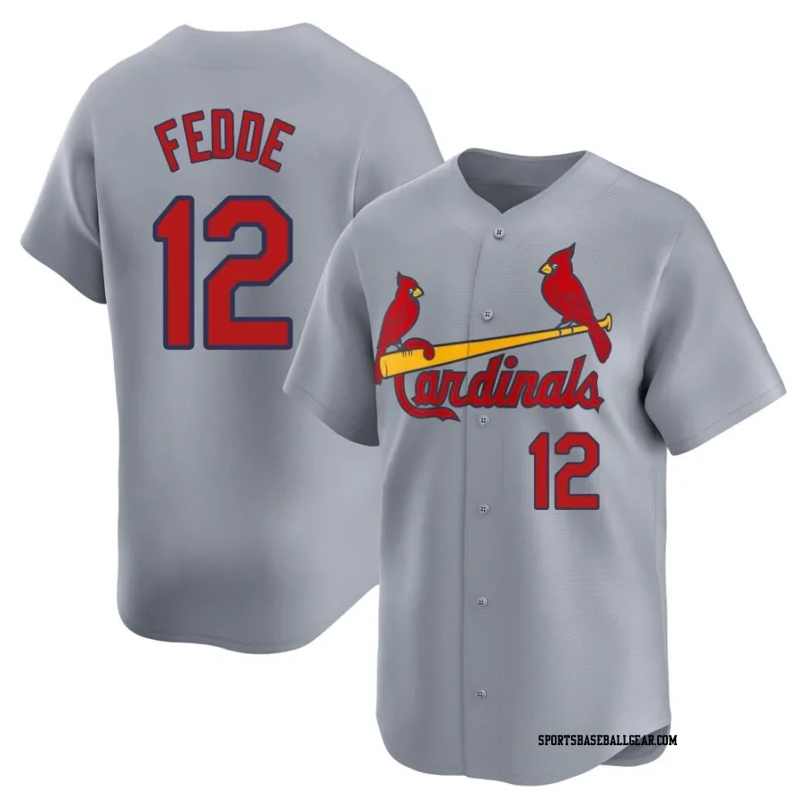 Erick Fedde Men's St. Louis Cardinals Gray Limited Away Jersey